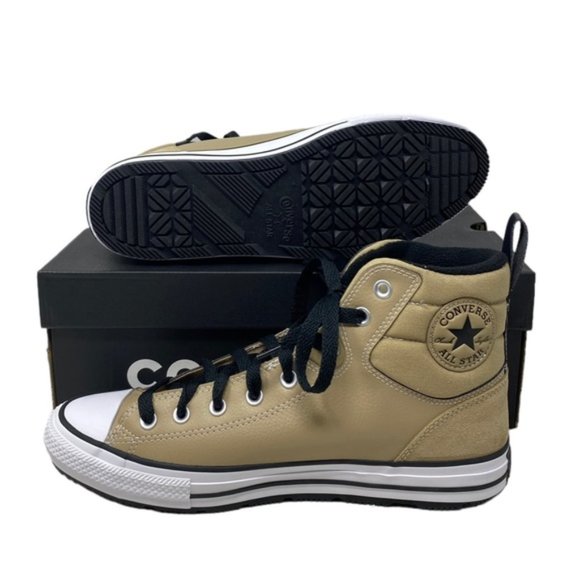 Converse CTAS Berkshire Boot Hi Men's Nomad Khaki Leather Sneakers A04475C - Picture 4 of 9